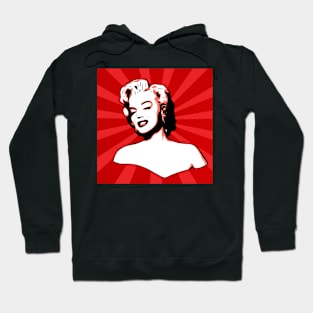 Marilyn Monroe | Red | Pop Art by William Cuccio Hoodie